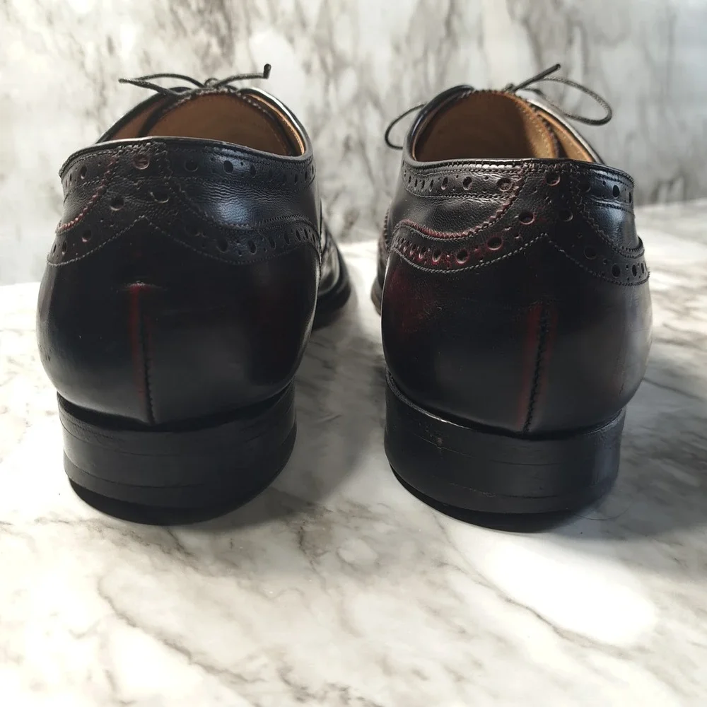 Johnston & Murphy Heritage 1850 Men Oxfords Dress Shoes Office 10 1/2 Cordovan‎
